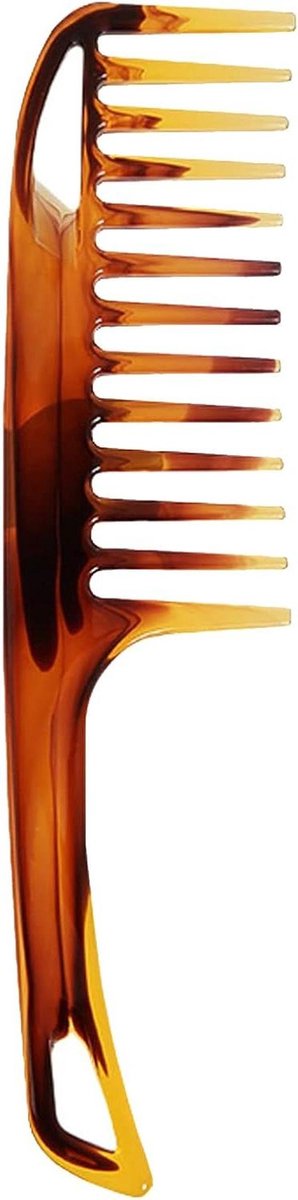 Brede tandkam - Krullen kam - Haar ontwarren - Hittebestendig antistatisch - 218 cm - Amber