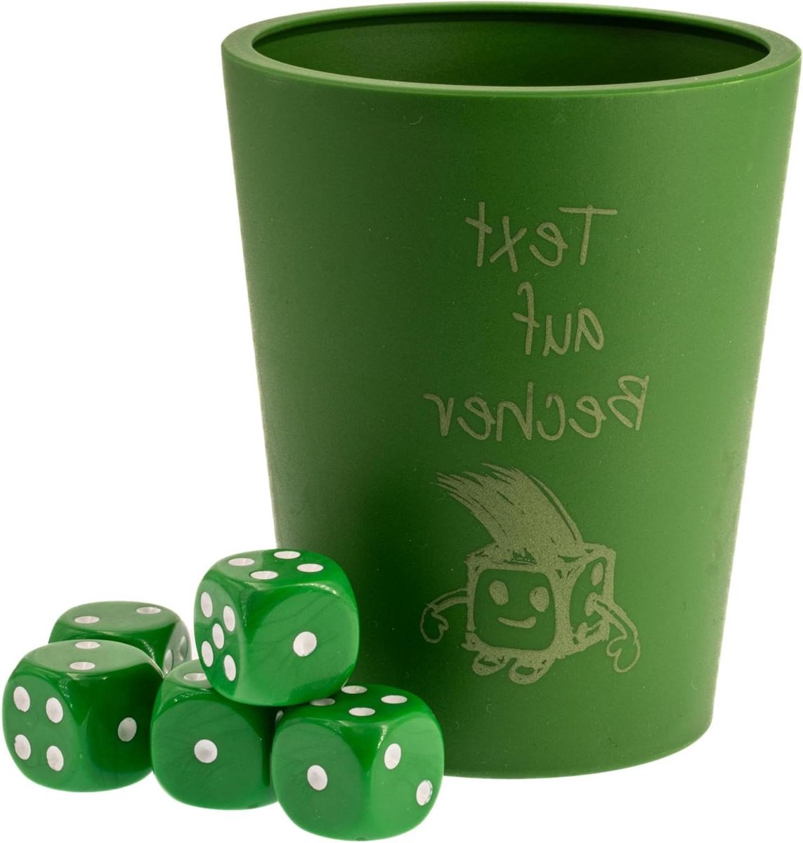 Dobbelbeker - Dobbelsteenhouder - Spelplezier Vergroten - Met Binnentip - Standaard Formaat - Groen
