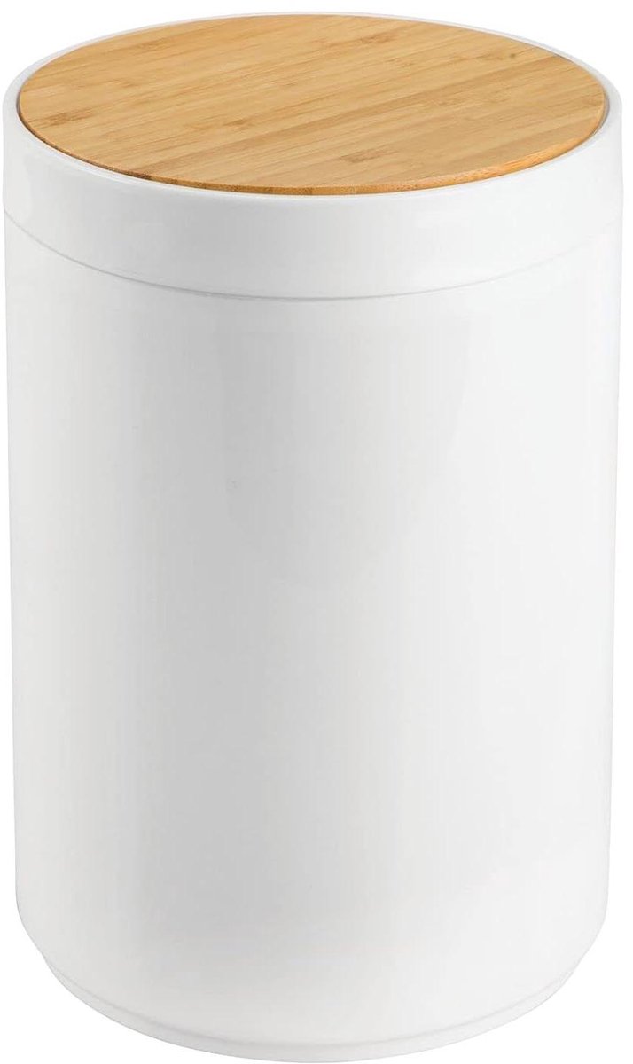 Prullenbak - Afvalbak - Kantoor Organisatie - Kantel deksel - 5 Liter - Natuurlijk Wit