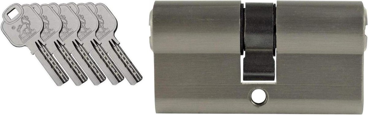 Profielcilinder 70 mm - Veiligheidsslot Dubbele cilinder - Deuren Beveiligen - Nood- en gevarenfunctie - 35/35 - Zilver
