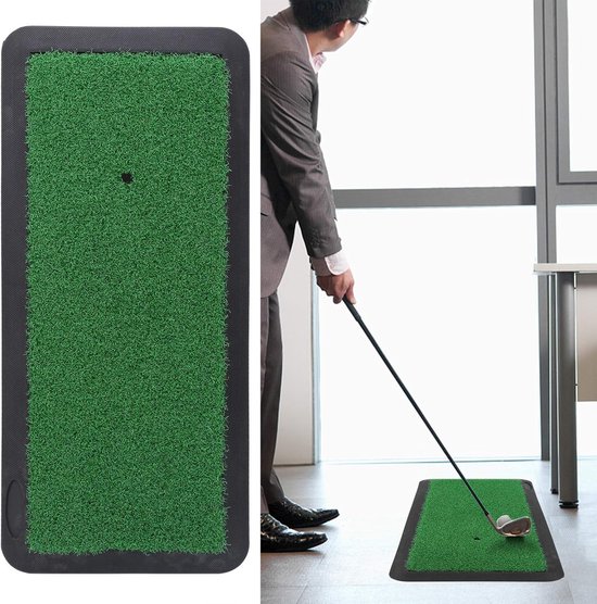 Golf Oefenmat - Kunstgras Pad - Golf Swing Oefenen - Anti-slip Rubberen Basis - 47 x 20 cm - Groen van GOLF — afbeelding 4
