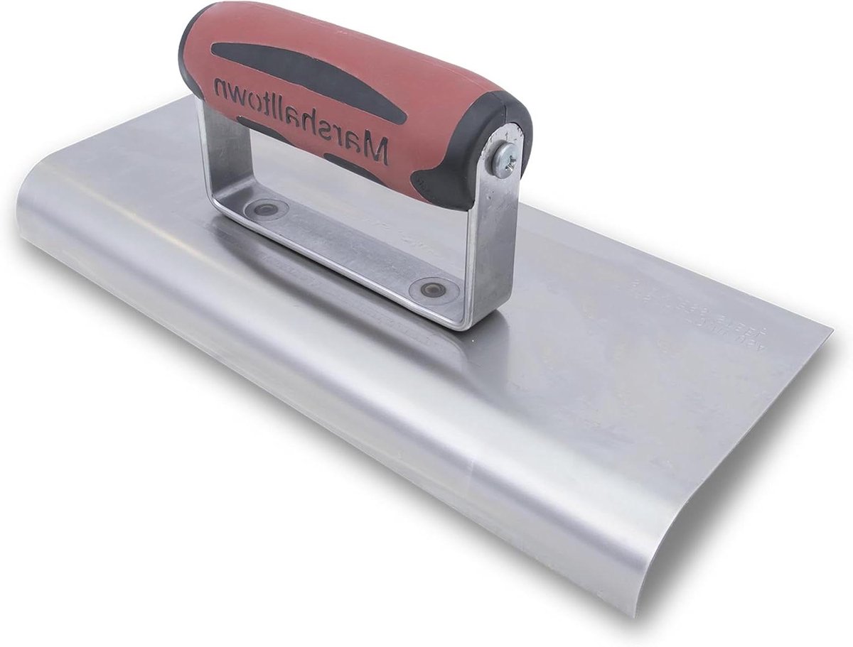 Beton rand afwerker - Afwerkingsgereedschap - Rand verstevigen - Roestvrij staal - 10 inch - Rood