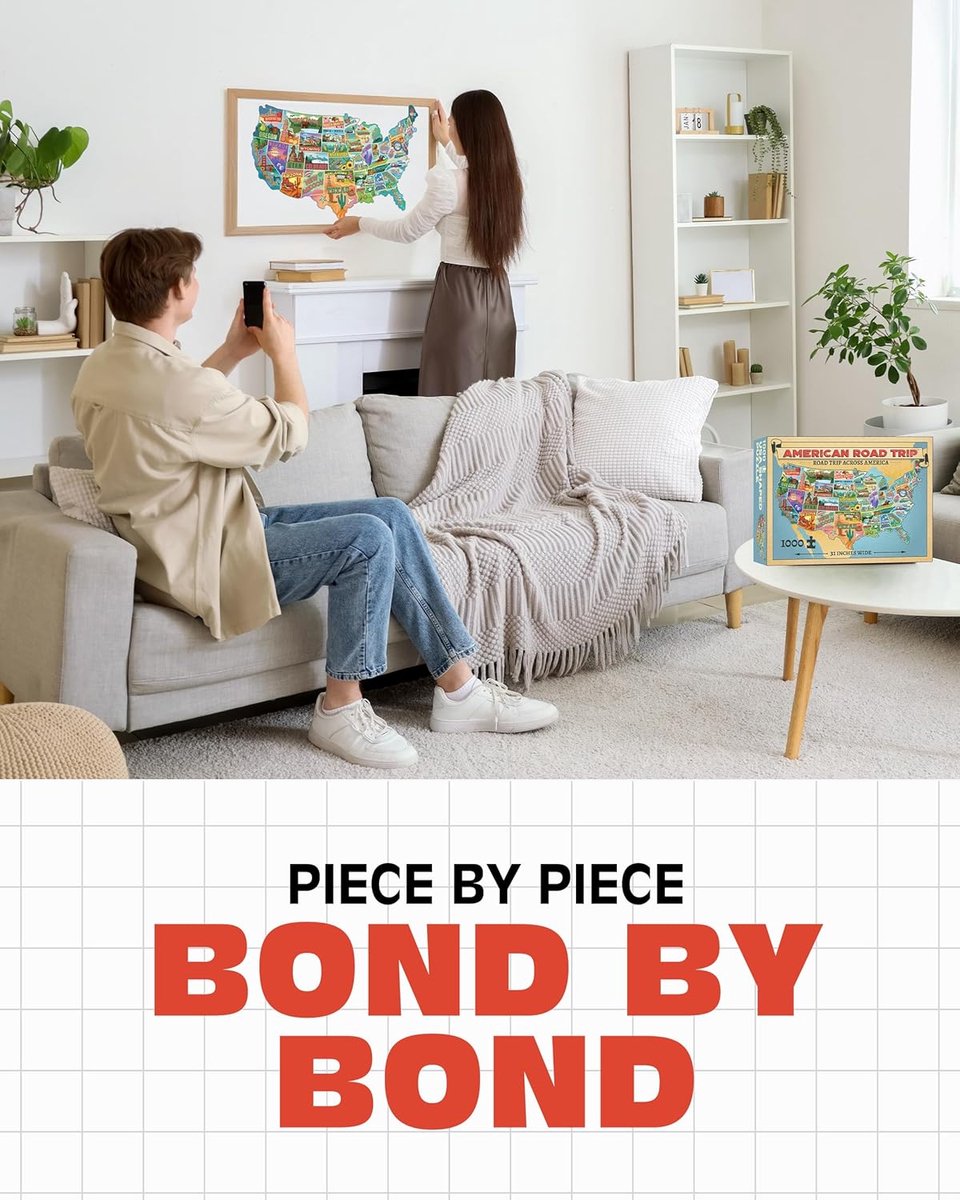 Kaartpuzzel Verenigde Staten - Amerika puzzel - Educatief spel - Vorm van Amerika - 1000 stukjes - Meerkleurig — cadeau in Spellen & Speelgoed - foto 5