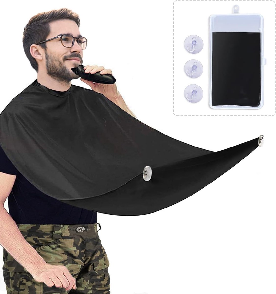 Beard Trimming Catcher Cape voor Gemakkelijk Scheren en Haar Knippen zonder Rommel