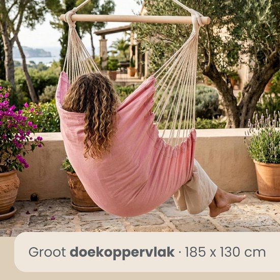 XXL Hangstoel voor 2 Personen - 185x130 Tuin Hangstoel tot 150kg - Zit Hangmat Binnen en Buiten