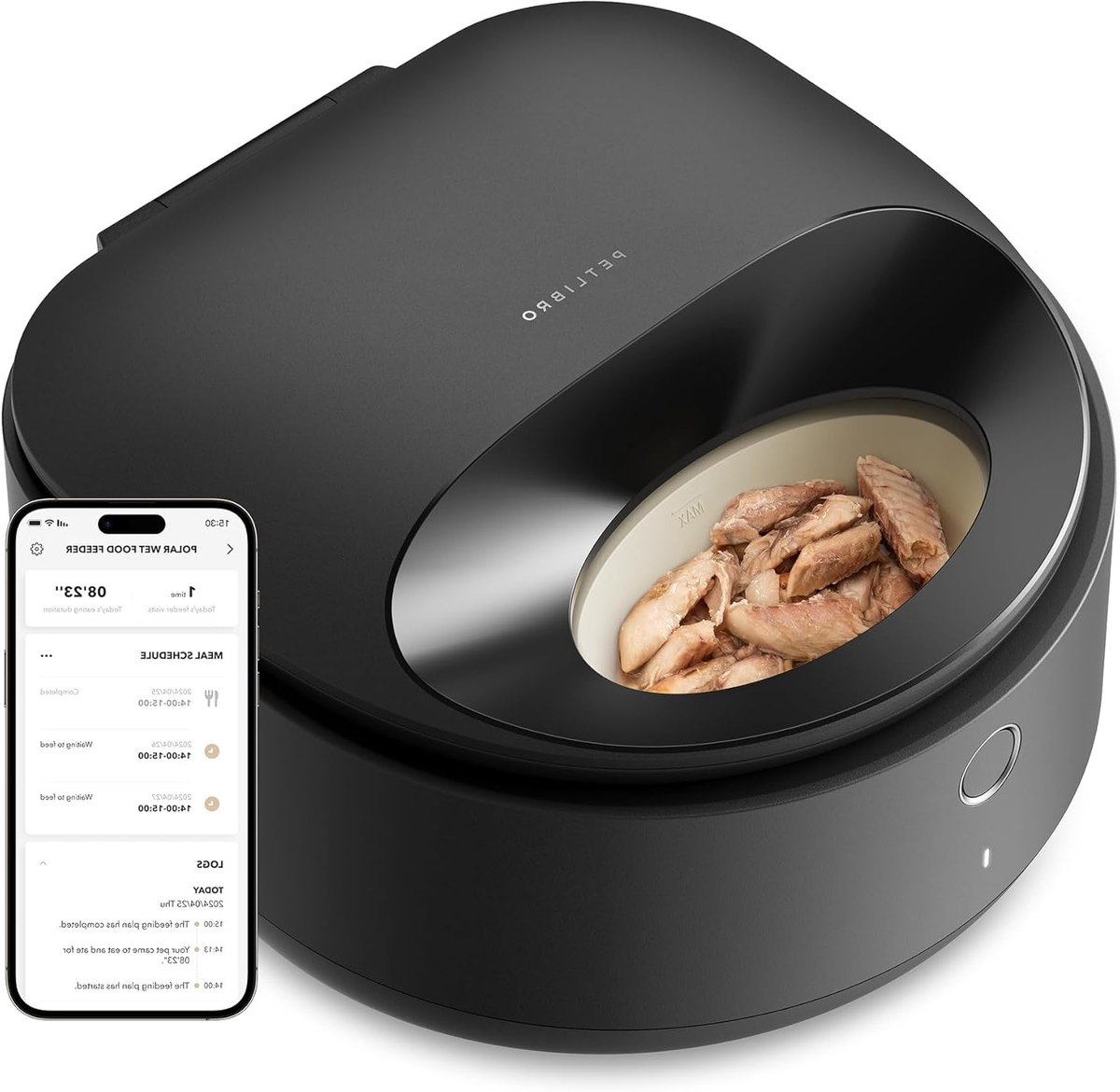 Automatische Kattenvoerdispenser voor Nat Voedsel met WiFi, Smart App Controle en 3 Dagen Versheid, Ideaal voor Katten met Koelsysteem