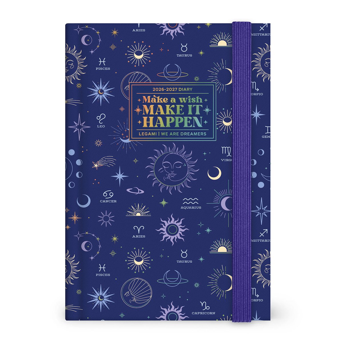 LEGAMI AGENDA 2026-2027- 16mnd - DAG OP 1 PAGINA - HARDCOVER - CELESTIAL