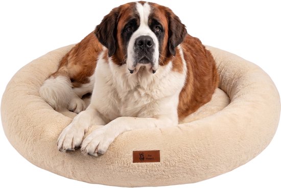 Pet Perfect Orthopedische Hondenmand – Donut Hondenmand – Hondenkussen – Hondenbed – Wasbaar - 120 cm - Beige
