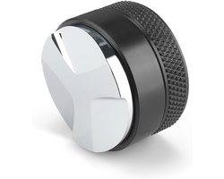 Espresso Leveler - Koffiedistributeur Tamper - Gelijkmatige Koffie Verdelen - In Hoogte Verstelbaar - 53 mm - Zilver