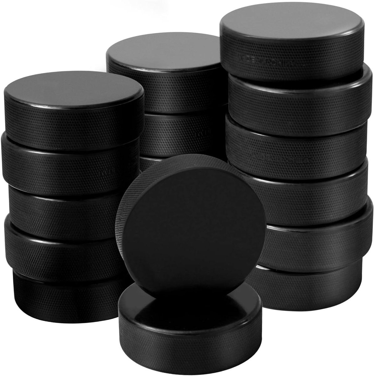 IJshockey Pucks - Straathockey Ballen - Sport Training - Gevulkaniseerd Rubber - Diameter 7.6 cm - Zwart