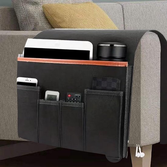 Stoel Armsteun Organizer - Bank Organizer - Afstandsbediening Opbergen - Veelzijdige Opbergoplossing - 32 x 25 x 5 cm - Zwart — afbeelding 3
