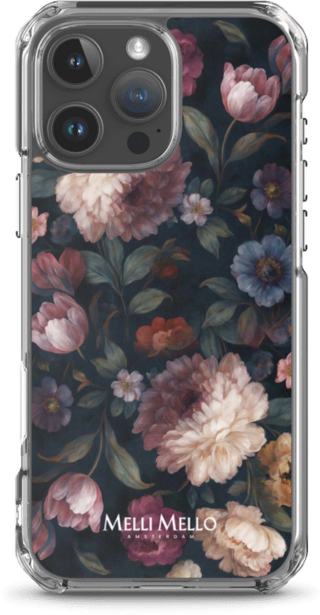 Melli Mello Telefoonhoesje Noir Bloom (Soft case) - Apple iPhone 16 Pro Max