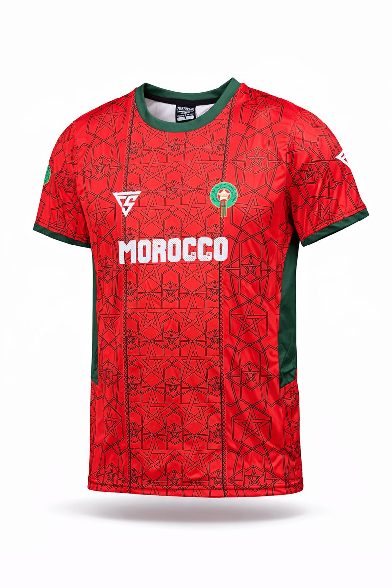 FIGHTSENSE Marokko T-Shirt Maghrebi Edition – Rood/Groen – Maat L – Sport & Training