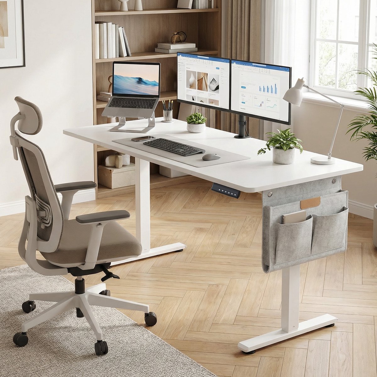 SONGMICS - Zit Sta Bureau - Voor Thuiskantoor Studieruimte thumbnail 3