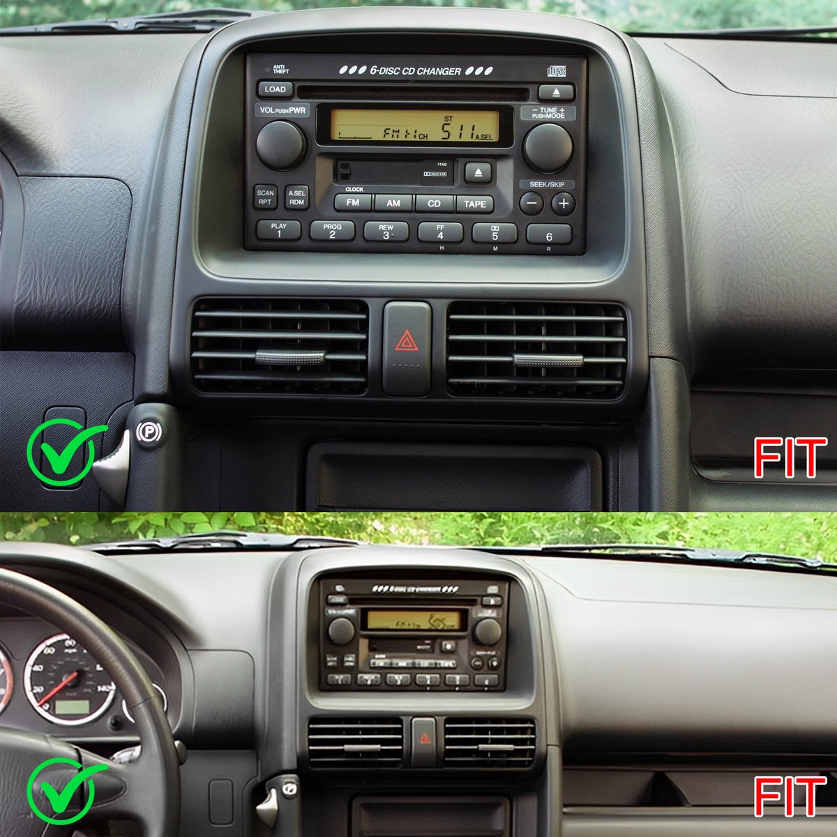 Autoradio - 4G+64G Android 14, 9 inch, 2DIN - Ondersteunt CarPlay, Android Auto, GPS-navigatie, Bluetooth en achteruitrijcamera met microfoon - (Geschikt voor CRV-modellen uit 2001-2006)