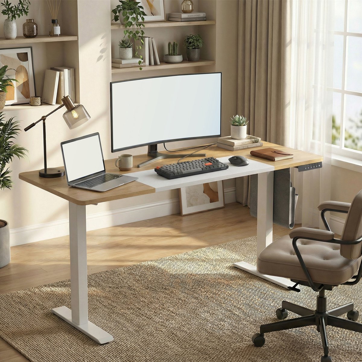 SONGMICS SONGMICS Zit-Sta Elektrisch Bureau - afbeelding 4