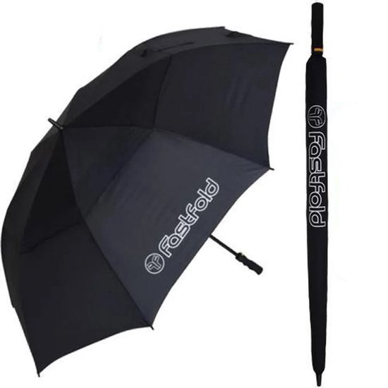 FastFold Double Canopy High End Golfparaplu - Zwart van FastFold — afbeelding 3
