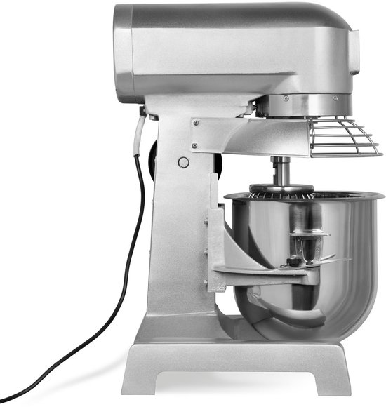 VERTES Professionele deegkneder, deegmachine met planetaire mengarm, inhoud 10 l, roestvrijstalen mengkom, mengblad, deeghaken en garde, 2 snelheden: 170 en 340 rpm van Vertes — afbeelding 3