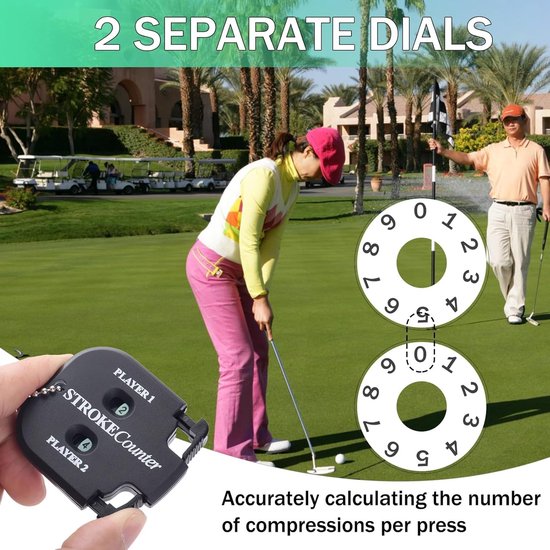 Digitale Golfpoortmeter voor 2 Spelers - Draagbaar en Lichtgewicht - Ideaal voor Golf en Balspelen van Merkloos — afbeelding 4