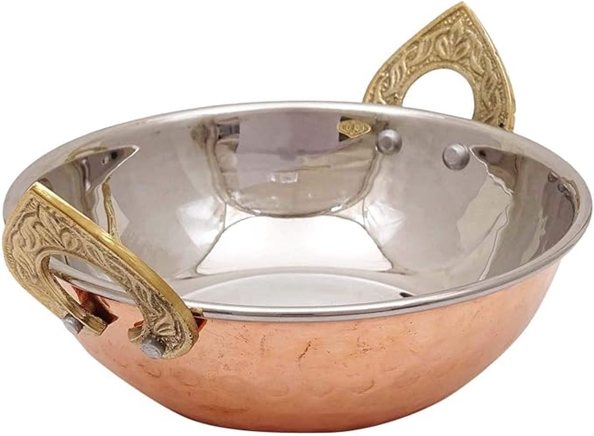 Serveerschaal Indian Copper Sattva Cuisine Servies Koper Staal