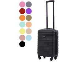 BlockTravel BlockTravel® Handbagage Koffer XS 29L Carryon Koffer - Trolley Handbagage Lichtgewicht 52cm - Reiskoffer met Wielen - Reistas met Wielen - Valies - Zwart