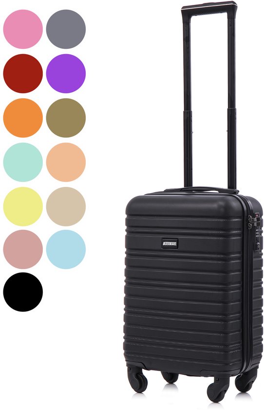 BlockTravel - handbagage - reiskoffer - XS - met wielen - afneembaar - 29 liter - inbouw TSA slot - lichtgewicht - zwart