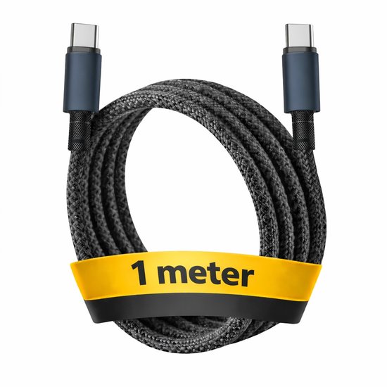 Câble USB C 100W - USB C vers USB C - Câbles USB-C - Câble USB C vers USB C - Câble de charge USB C - Câble USBC - Universel - 1 mètre