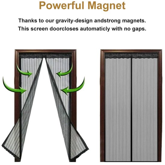 Seth Select Anti Muggen Gordijn – Magnetisch Deurgordijn – Houdt Insecten Buiten – Automatisch Sluitend - 90x210cm — afbeelding 4