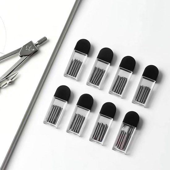 150 stuks 2B vulloodjes voor mechanische potloden, breukbestendige 2mm vullingen voor wiskunde en tekenen, ideaal voor architectonische schetsen en precisiewerk — afbeelding 2