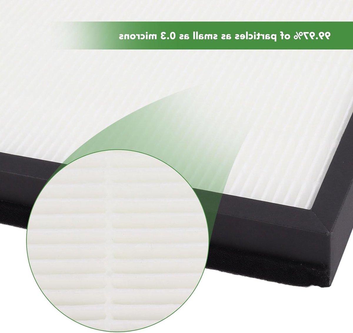 HEPA Luchtfilter met Actieve Koolstof voor Air Purifiers, Vervangingsfilter voor Stof, Huisdierenharen en Hoge Efficiëntie — afbeelding 3