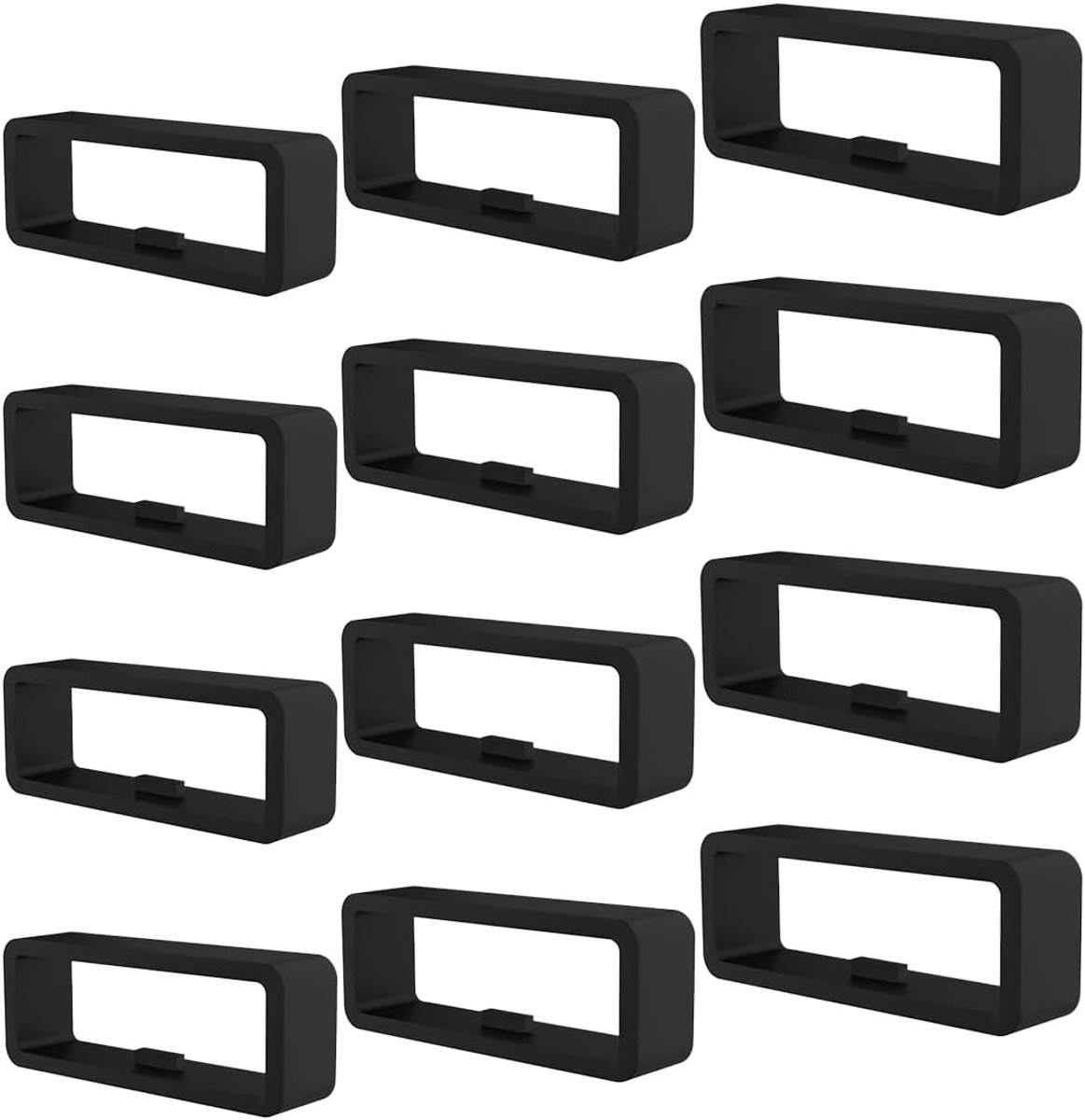 Rubberen Horlogeband Lussen, Set van 12, Geschikt voor 18 mm, 20 mm en 22 mm Horlogebanden, Duurzaam en Flexibel Accessoire voor Horloges