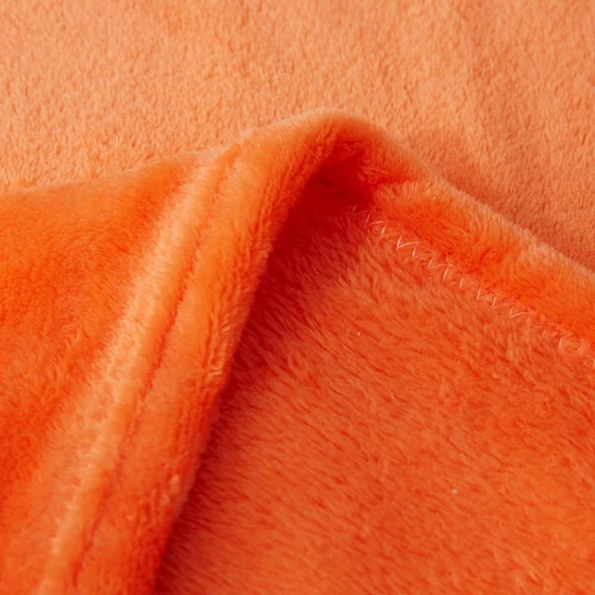Dailygoods - Pluizige knuffeldeken - Superzachte fleecedeken - Oranje - Warme bankdeken - Ideaal voor tv-kijken en ontspanning - 50x70 cm
