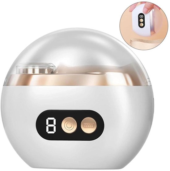 Foto: Elektrische nagelknipper 3 in 1 elektrische nageltrimmer elektrische nagelvijl en polijster met led verlichting drie snelheidsstanden ultrastil geschikt geschikt voor kinderen en volwassenen wit 