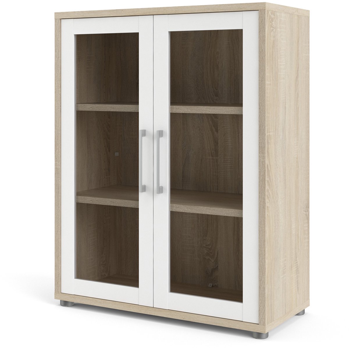 Giga Living Boekenkast Prima - Wit/Naturel - 90x110x45cm