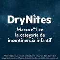 Tekst 'DryNites, No.1 merk in kinderincontinentie'.