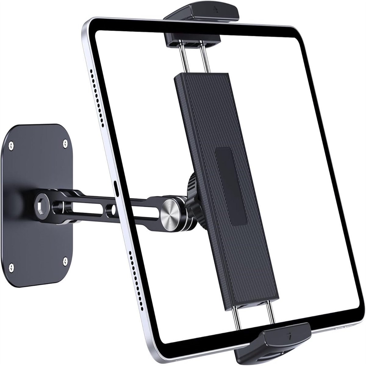carmdering - Tablet Wandhouder Verstelbare Houder- Robuuste Constructie - Aluminium Legering - Space Saving Design - Veilige Bevestiging - 1 Stuk