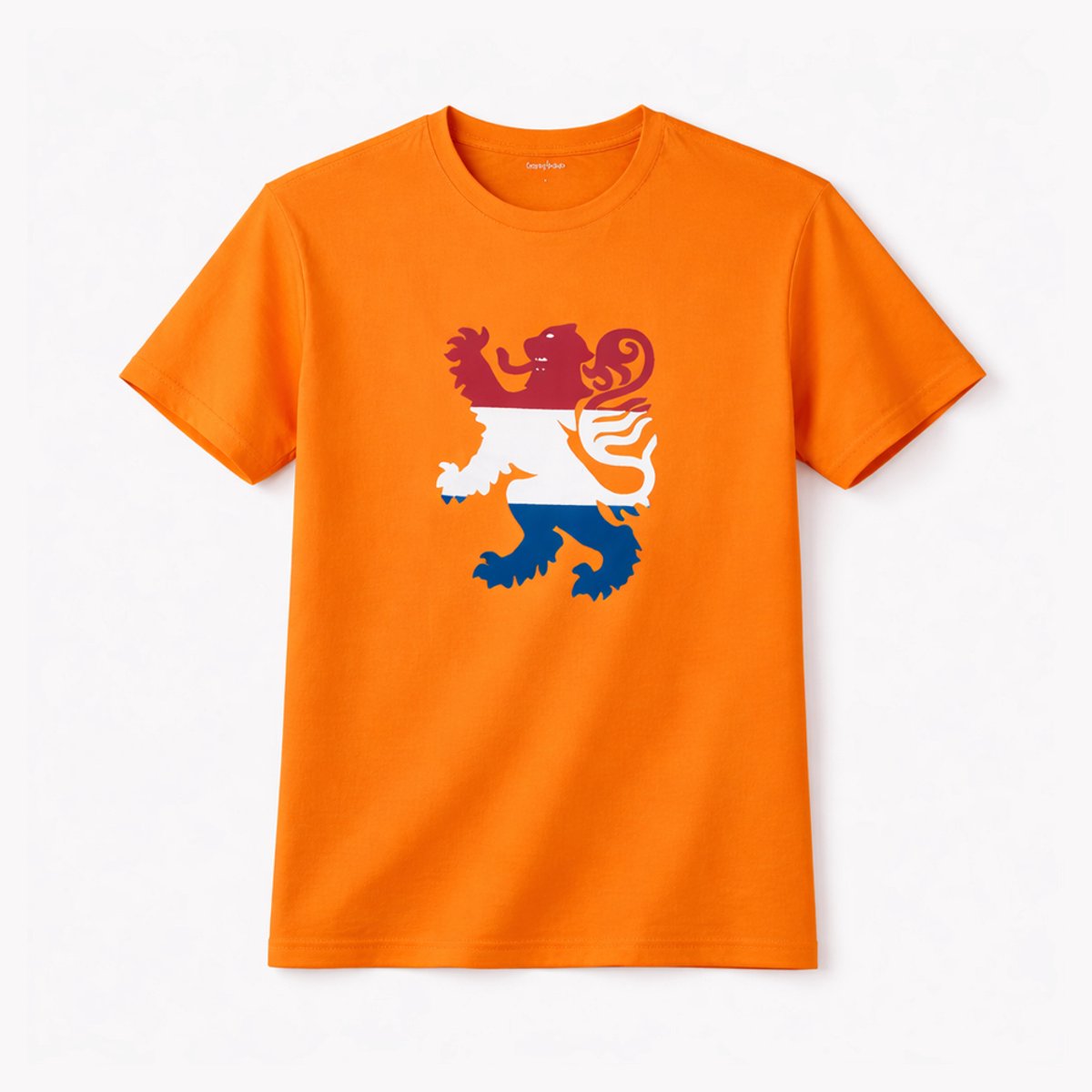 Starry Indigo - Oranje shirt Heren Leeuw Print T-Shirt - Koningsdag | Nederlands Elftal Voetbal | Formule 1 | korte mouwen - Holland - Nederland – EK-WK-Olympische Spelen