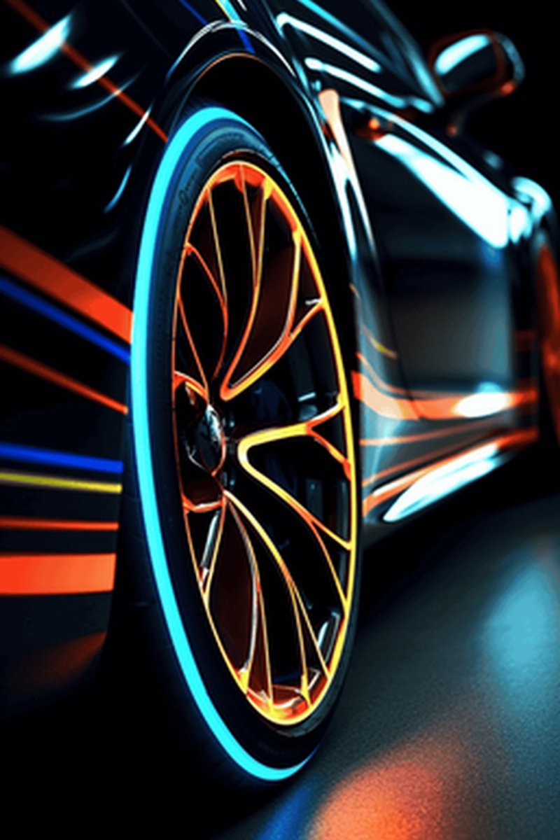 Auto Poster - Neon - Retro - posters - formaat 30x40cm - XS356