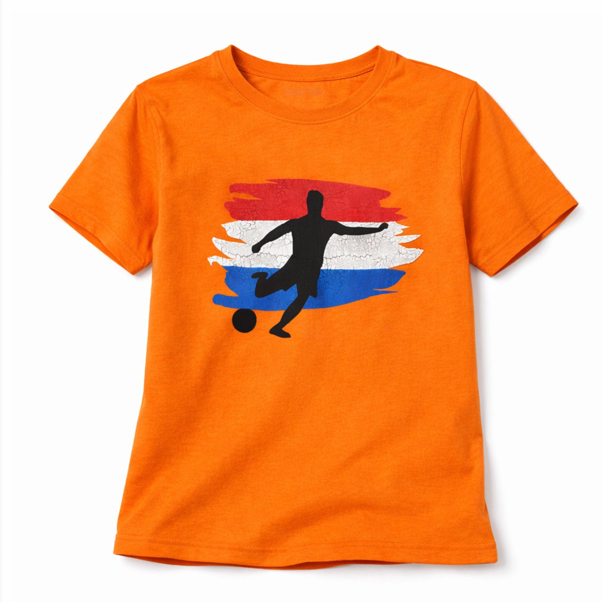 Oranje shirt Heren Crack print T-Shirt - Nederlands Elftal Voetbal T-Shirt met korte mouwen - Holland - Nederland – EK-WK-Olympische Spelen Maat L