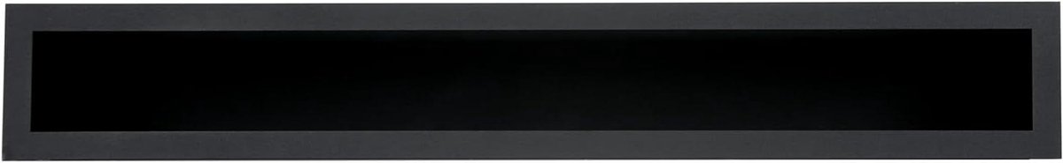 Ventilatierooster Metaal - Luchtrooster Wand - Lucht Verversen - Gepoedercoat RAL 9005 - 50 x 9 cm - Zwart