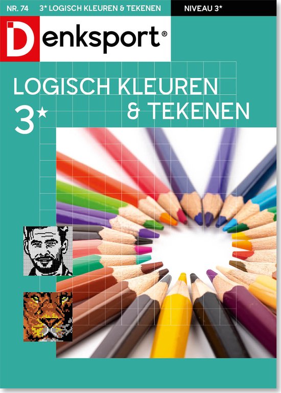 Denksport Puzzelboek Logisch kleuren en tekenen, editie 74