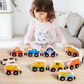 The bloei Magnetisch Houten Treinspeelgoed (Verkeer) | Stimuleert Creativiteit en Probleemoplossing, Bouwt Motorische Vaardigheden en Focus, Mix & Match met Magnetische Koppelingen, Duurzaam FSC-Hout en Veilige Verf, Schermvrij Fantasierijk Spel
