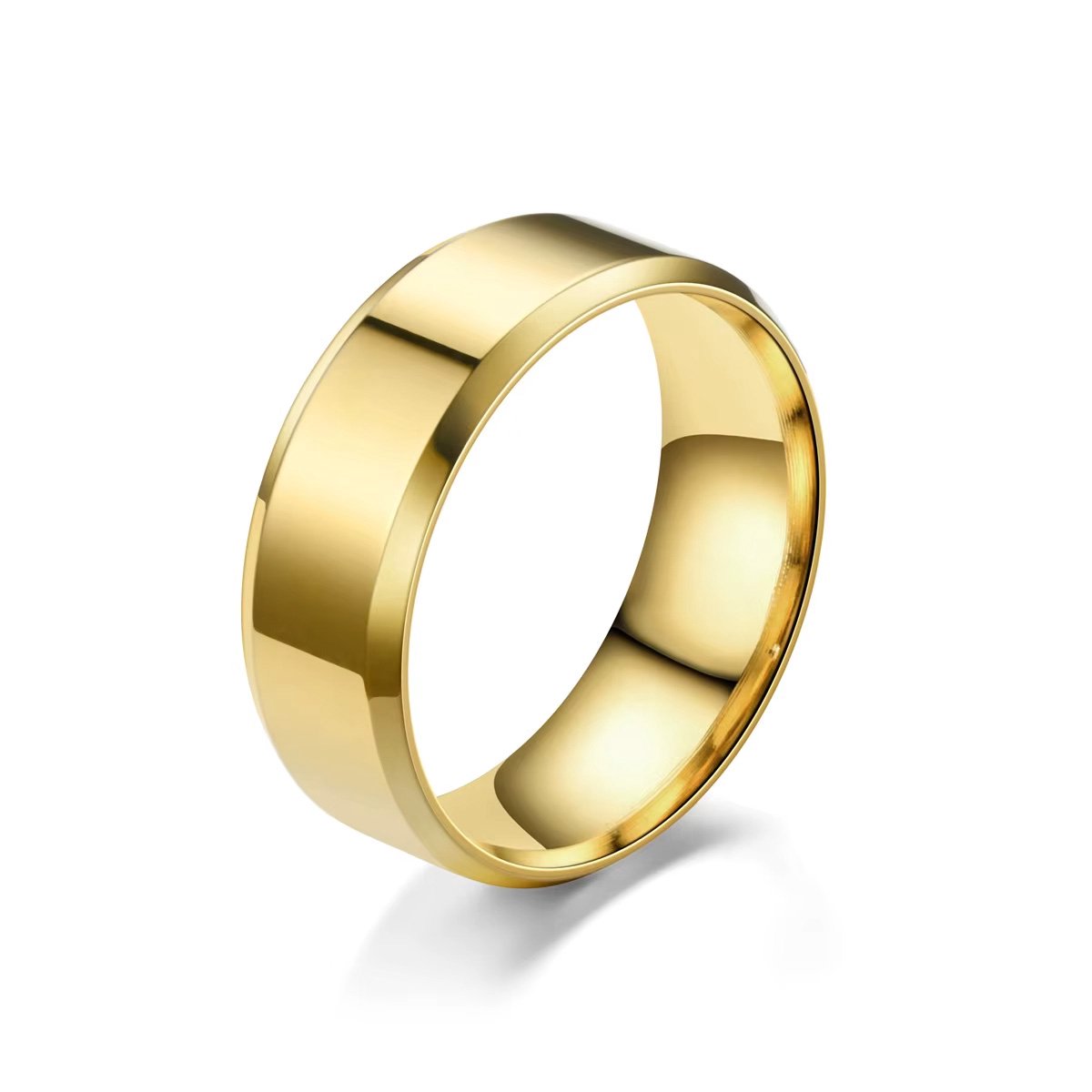 Walletstreet AeroBand Minimalistische Aluminium Ring- RVS edelstaal- gouden kleur motief -voor mannen en vrouwen-Cadeau-Ideale geschenk