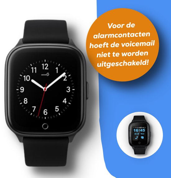 Weewise WS32 – GPS-horloge voor senioren - Valdetectie - SOS knop - GPS Tracker - GPS Horloge Ouderen - Alarm Horloge - SOS Horloge - Valdetectie - Alzheimer - Dementie - Alarmknop - Videobellen– GPS live locatie