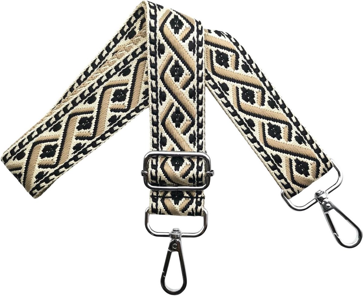 Schouderband Tas - Draagtas Riem Vervanging - Tas Personaliseren - Verstelbare Lengte - 80-130 cm - Zwart Khaki
