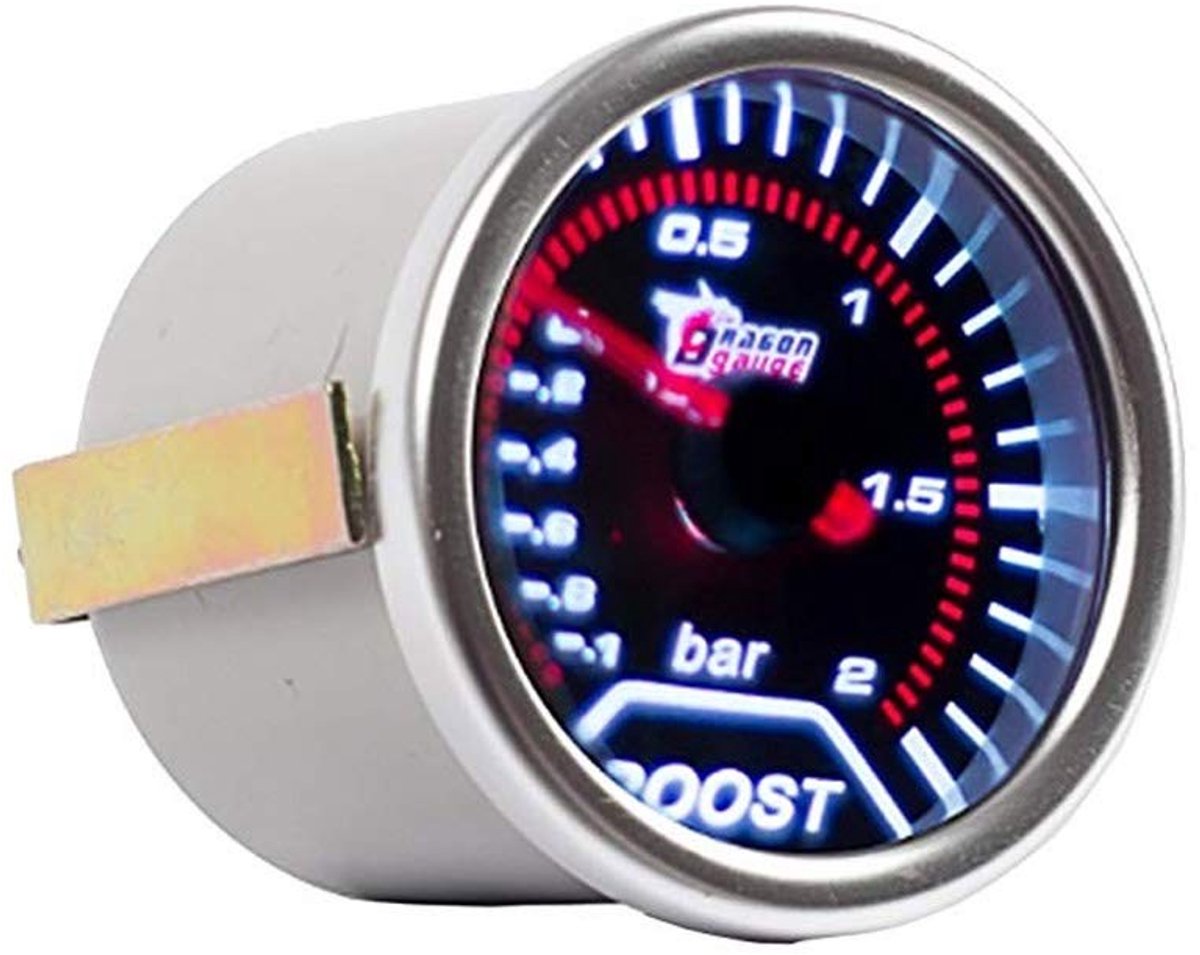 aladdien - Car Turbo Boost Meter - Universele Drukmeter - 52 mm - LED Display - Geschikt voor Auto's en Motoren - Professioneel
