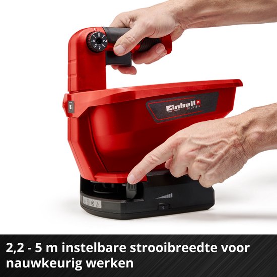 Einhell Accu Universele Strooier GE-US 18 Li Solo - Power X-Change - 18 V/Li-ion - 3,3 L - 6-traps toerentalregeling - 8-traps-strooiregeling - Excl. Accu en lader van Einhell — afbeelding 4