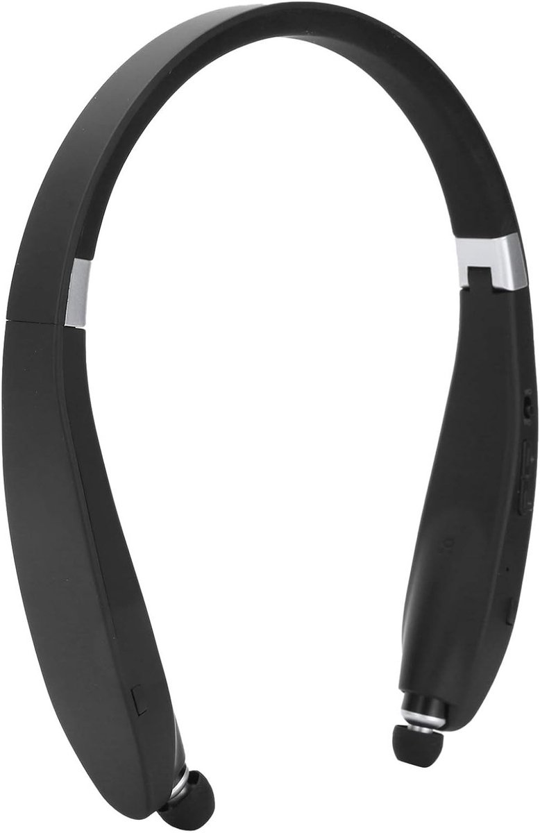 Draadloze Bluetooth Hoofdtelefoon met Nekband, Vouwbare Sportkoptelefoon met Ingebouwde Microfoon voor Thuiswerken en Videoconferenties, Inclusief Opbergtas