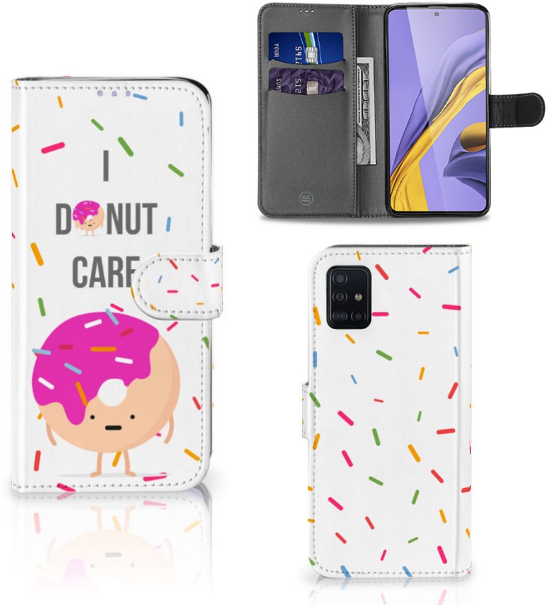 Samsung Galaxy A51 Book Cover Donut Roze