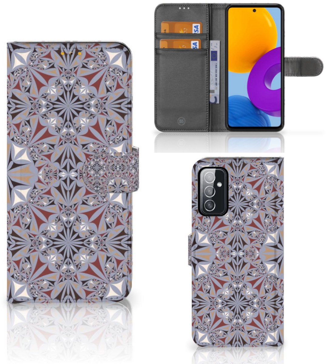 Samsung Galaxy M52 Bookcase Flower Tiles
